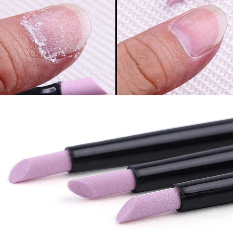 1/5PC Nails Art Quartz Grinding Pen Nail Cuticle Scissors Dead Skin Remover UV Gel Polish Manicure Stick Files Accessories Tools