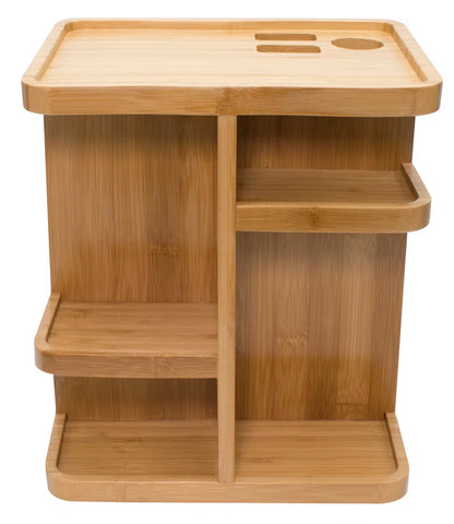 360 Degree Bamboo Rotating Makeup Organizer