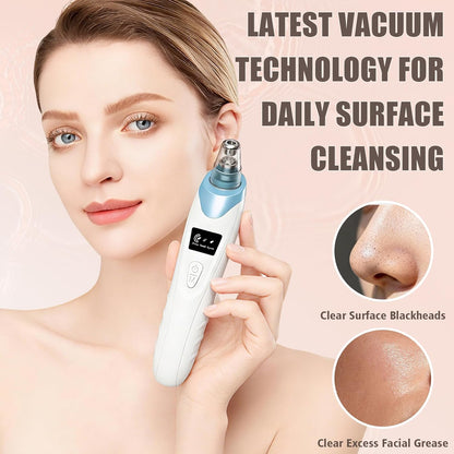2026 Blackhead Remover Pore Vacuum,Facial Pore Cleaner-5 Suction Power,5 Probes,Usb Rechargeable Blackhead Vacuum Kit Electric Pore Vacuum Tool for Adult