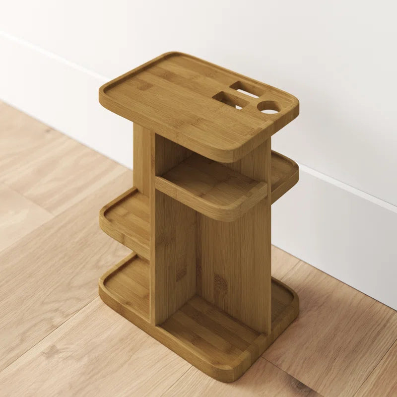 360 Degree Bamboo Rotating Makeup Organizer