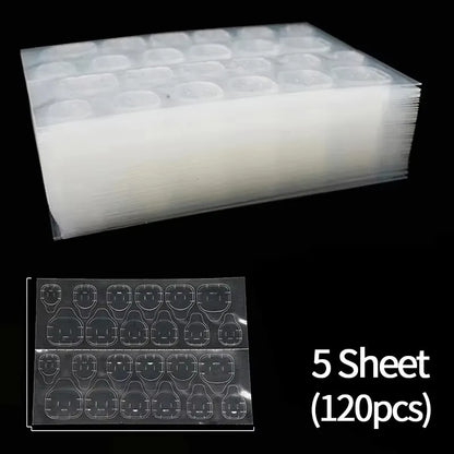 Double-Sided Nail Jelly Glue Transparent Fake Nail Art Tape Glue Sticker DIY Reusable Nail Accessories
