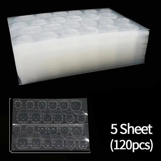 Double-Sided Nail Jelly Glue Transparent Fake Nail Art Tape Glue Sticker DIY Reusable Nail Accessories