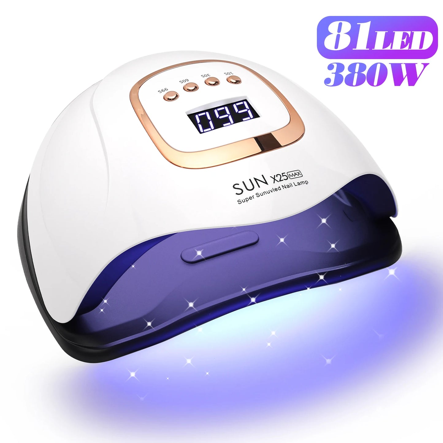 UV LED Nail Lamp 380W Nail Curing Lamps for Home Salon Powerful LED Drying Lamps for All Gel Polish Professional Nail Equipment