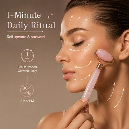 Rose Quartz Face Roller - Relaxation Gifts for Women, Skin Care Tools for Fine Lines and Wrinkles, Teenage Girl Gifts, Beauty Gift Ideas, Face Massager Tools, Facial Tool, Self Care Gift for Women