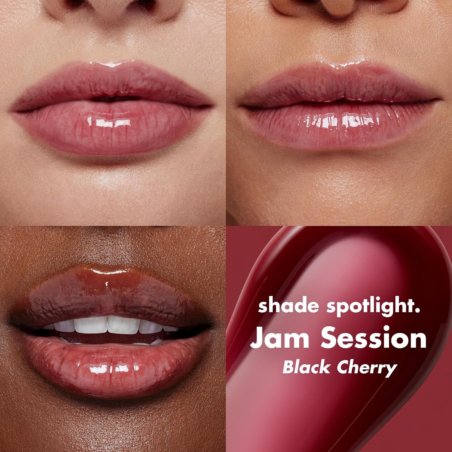 Glow Reviver Lip Oil, Nourishing Tinted Lip Oil for a High-Shine Finish, Infused with Jojoba Oil, Vegan & Cruelty-Free, Jam Session