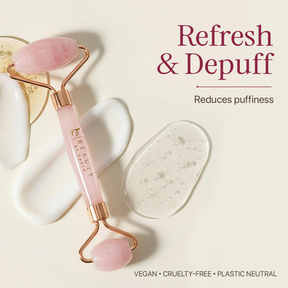 Rose Quartz Face Roller - Relaxation Gifts for Women, Skin Care Tools for Fine Lines and Wrinkles, Teenage Girl Gifts, Beauty Gift Ideas, Face Massager Tools, Facial Tool, Self Care Gift for Women
