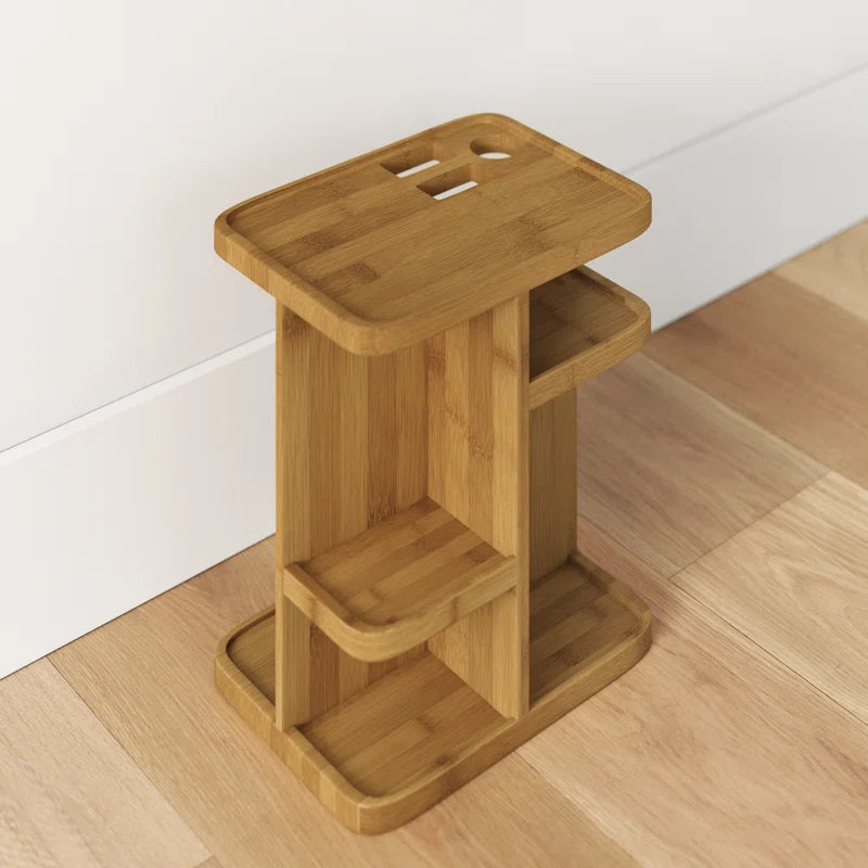 360 Degree Bamboo Rotating Makeup Organizer