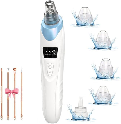 2026 Blackhead Remover Pore Vacuum,Facial Pore Cleaner-5 Suction Power,5 Probes,Usb Rechargeable Blackhead Vacuum Kit Electric Pore Vacuum Tool for Adult