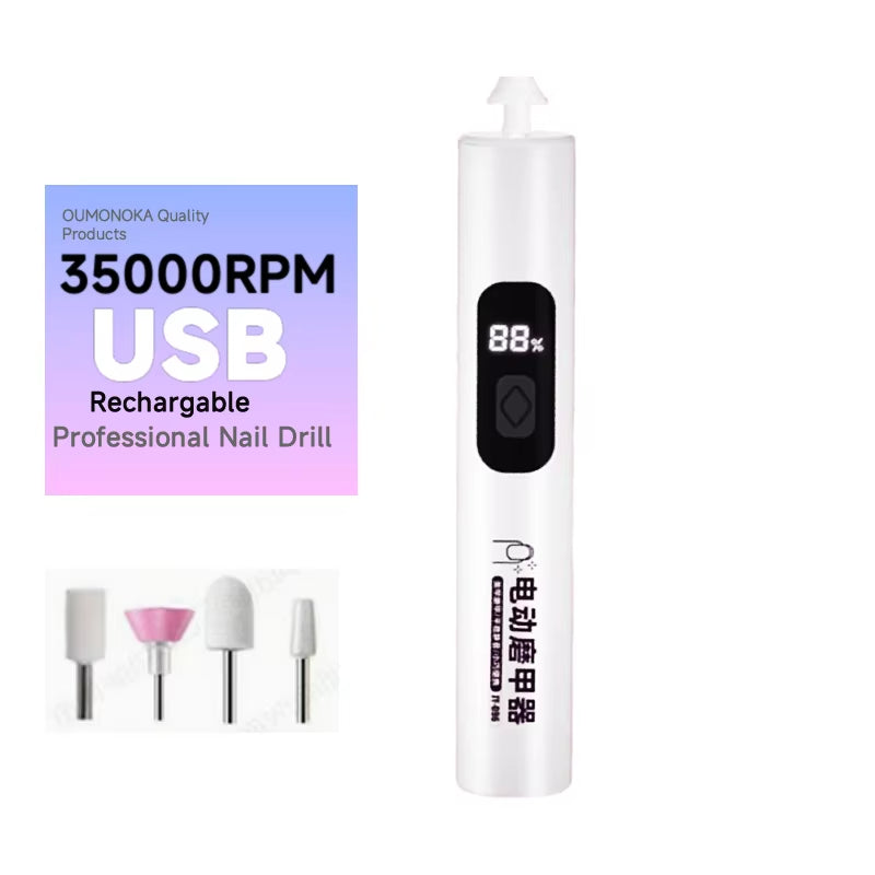 Professional Nail Drill Set Manicure Cutter Nail Equipment Nail Supplies Home Use Electric Nail Drill Machine Nail Grinder