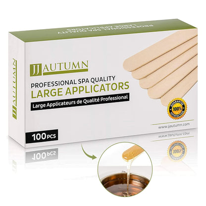 Wooden Wax Sticks for Hair Removal 100 Pcs Large Wood Popsicle Sticks for Waxing Tongue Depressor Wood Stick Wood Craft Supplies 6 Inch Wax Applicator