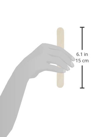 Wooden Wax Sticks for Hair Removal 100 Pcs Large Wood Popsicle Sticks for Waxing Tongue Depressor Wood Stick Wood Craft Supplies 6 Inch Wax Applicator