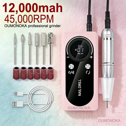 Professional Nail Drill Set Manicure Cutter Nail Equipment Nail Supplies Home Use Electric Nail Drill Machine Nail Grinder